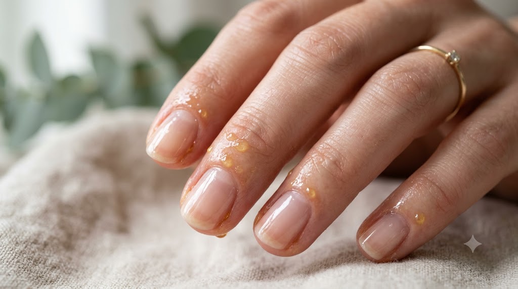 Dewy Bath-Fresh Soap Nails with High-Shine Cuticle Oil